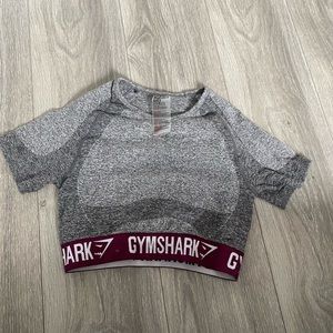 Gym Shark Grey and Purple Crop Top